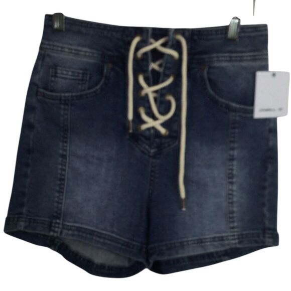 O'Neill Womens Marina Jean Shorts Denim Dark Wash Blue Grass Wash Size 27 NWT - Picture 1 of 16